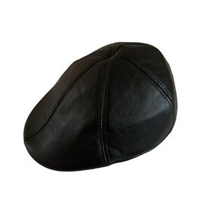 Vintage Genuine Leather Newsboy Cap